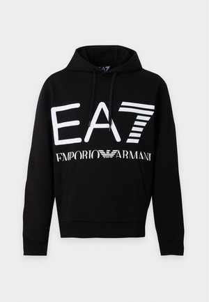 EA7 Emporio Armani, TRAIN LOGO SERIES - Mikina s kapucňou - black