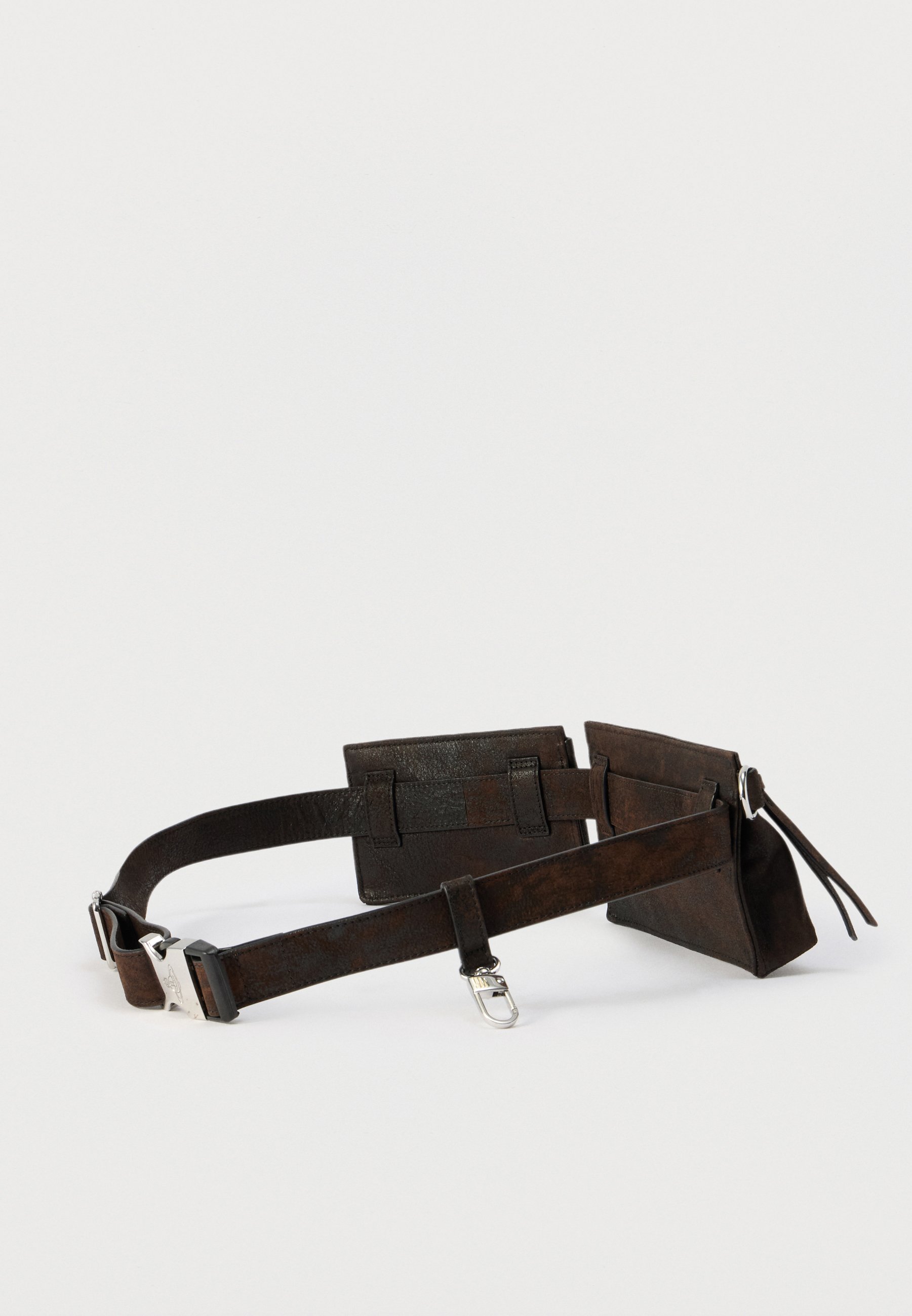 Vivienne Westwood DOUBLE POUCH BELT UNISEX - Bum bag - dark brown