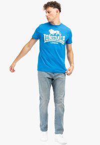 Lonsdale NORMALE PASSFORM LOGO - T-Shirt print - royal blue white