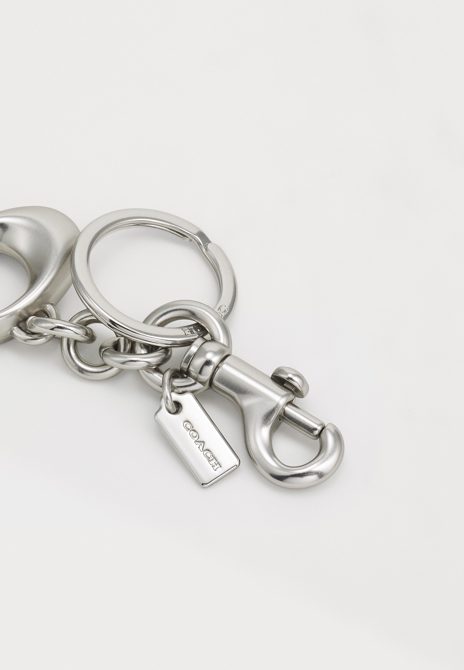 COACH SIGNATURE BAG CHARM - Keyring - silver-coloured - Zalando.co.uk