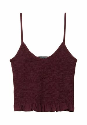 Stradivarius STRAPPY WITH ELASTIC DETAIL - Top - bordeaux