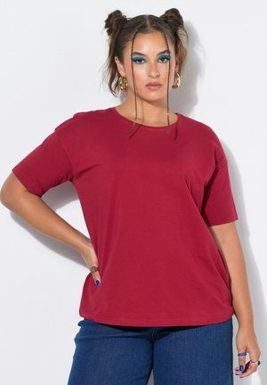 Studio Untold, STUDIO UNTOLD DAMEN GROSSE GRÖSSEN BASIC-SHIRT, RELAXED 724899 - T-shirt basic - dark red