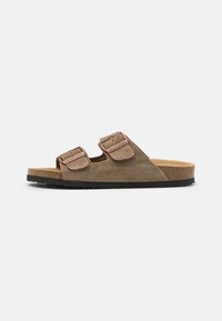 LEATHER UNISEX - Tofflor & inneskor - stone