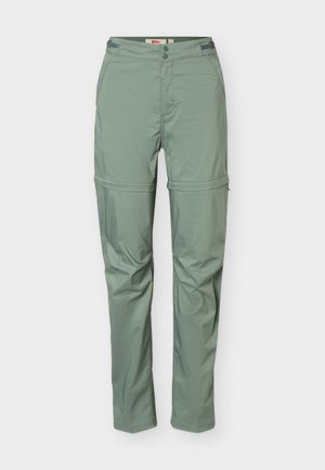 Fjällräven ABISKO HIKE ZIP OFF - Pantaloni outdoor - patina green