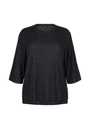 Zizzi Bluza - black melange