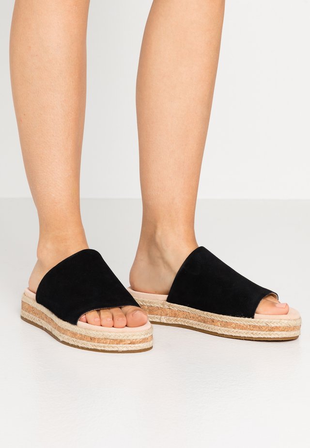 BOTANIC IRIS - Pantolette flach - black