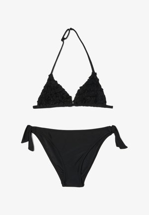 OVS, TRIANGLE BIKINI WITH FRILLS SET - Bikini - black