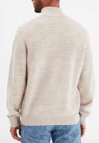 Creeks AMERICAN INSPIRATION FASHION  COOL TRUCKER-KRAGEN UND REISSVERSCHLUSS - Strickpullover - gris clair