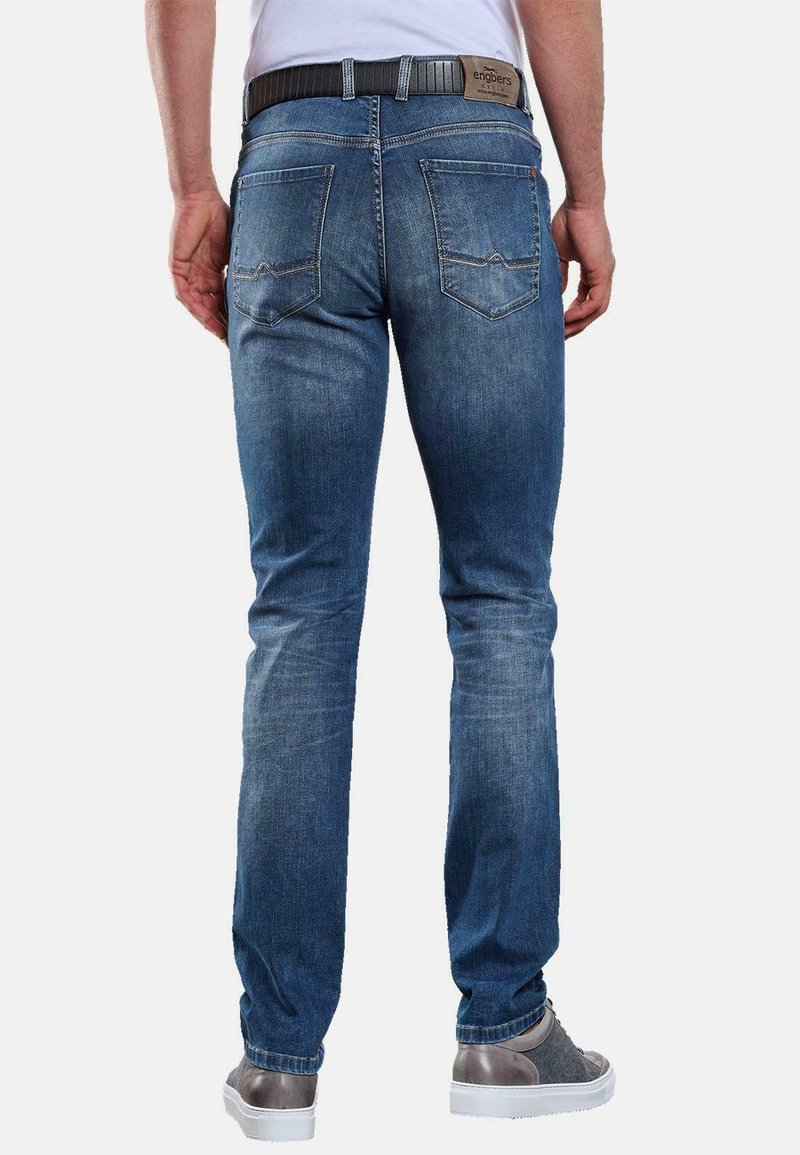 Herren Skinny Fit | Engbers Jeans Straight Leg blau - HR88821 Herren Skinny Fit | Engbers Jeans Straight Leg blau - HR88821