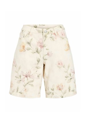 VILA, BERMUDA SHORTS VICHIA MID-WAIST - Denimové šortky - birch