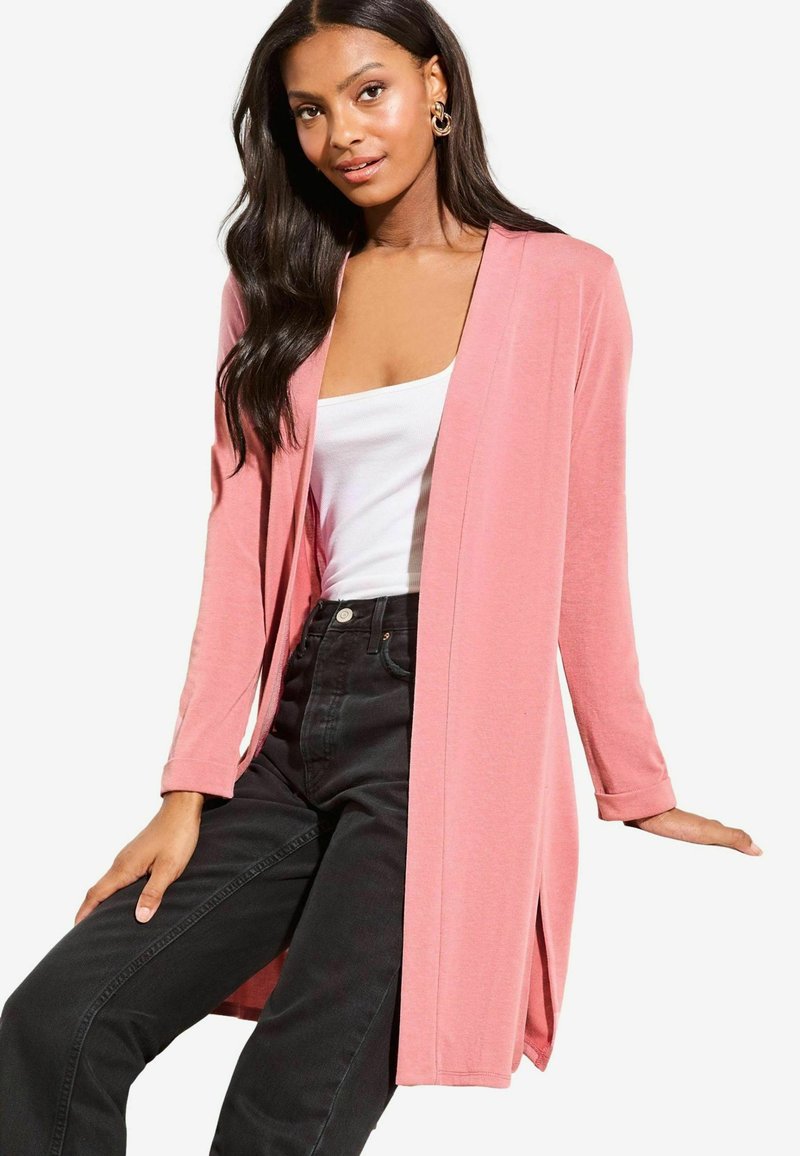 Lipsy LONGLINE - REGULAR FIT - Kardigán - pink