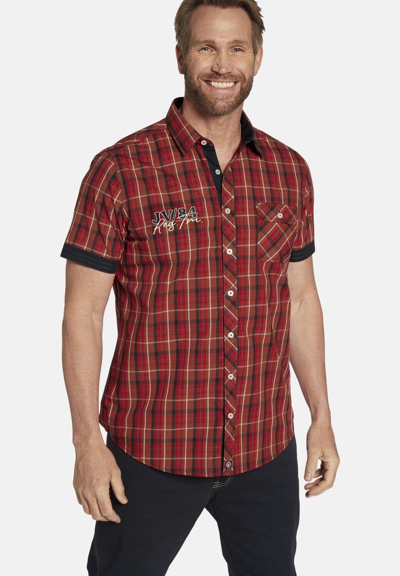 Jan Vanderstorm KURZARM EMYLS - Shirt - rot kariert