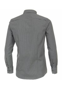 Langärmliges Hemd im schwarz-weißen Karomuster. Verfügt über einen klassischen Kragen und knöpfbare Manschetten. Aus glattem Baumwollstoff.