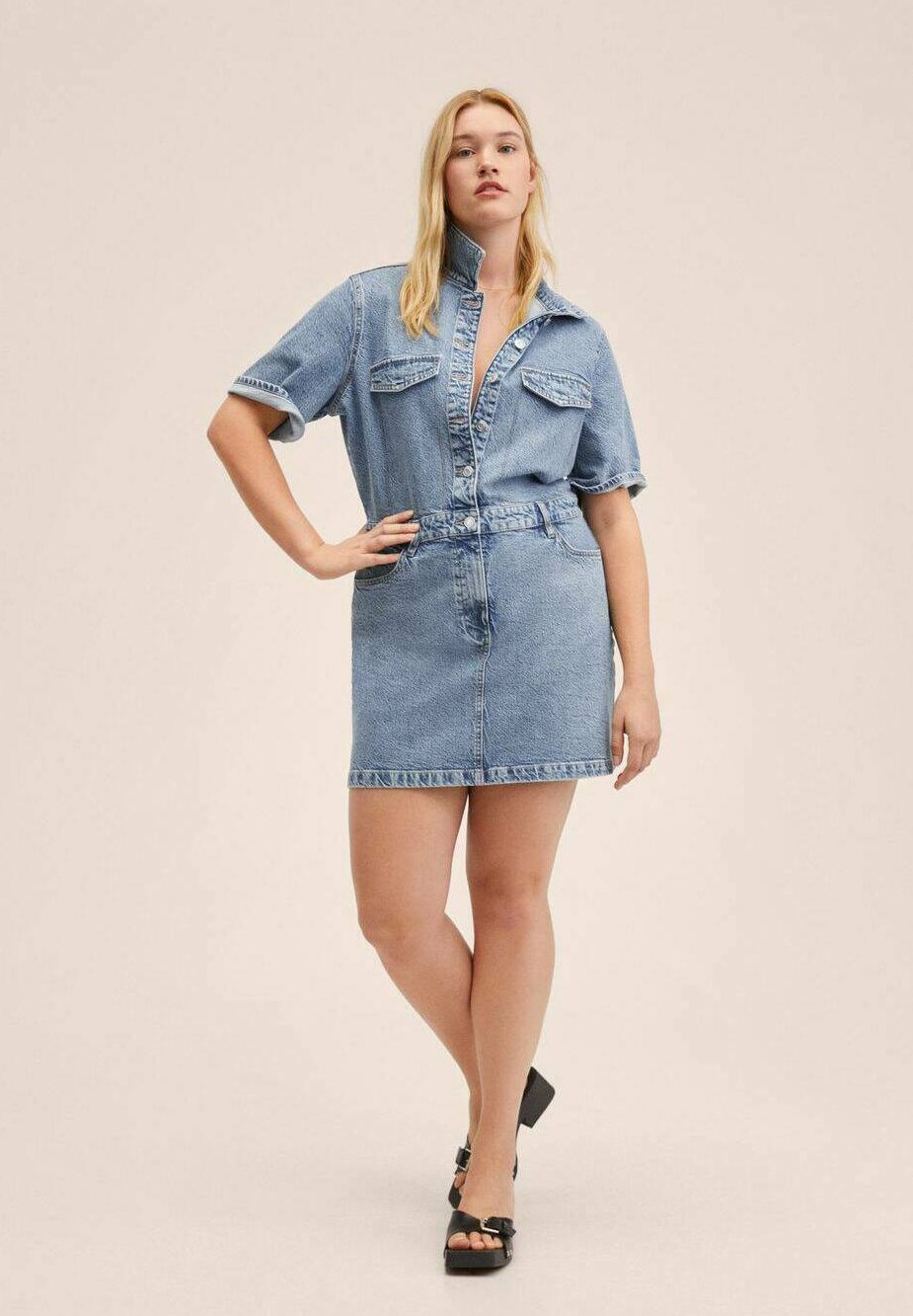 Mango Denim dress - mittelblau/blue 