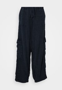 CRINKLE PANT - Cargobukse - navy blue