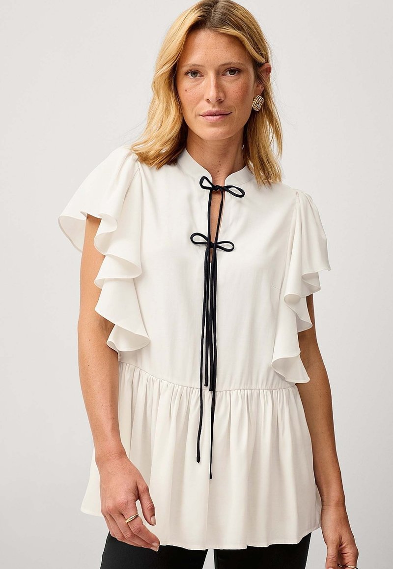 Ellos Collection Bluse - creme schwarz