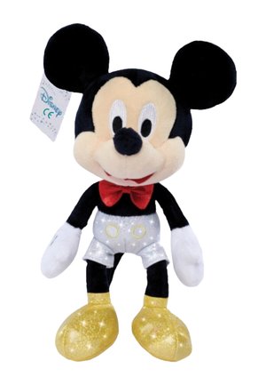 MICKEY MAUS 100 JAHRE JUBILÄUMS PLÜSCH GLÄNZENDES GLITZER - Cuddly toy - black