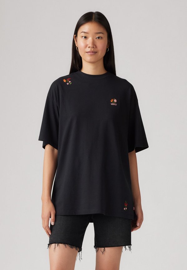 GRAPHIC STACK TEE - Print T-shirt - anthracite