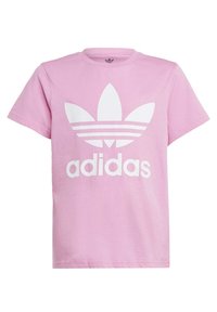 adidas Originals TREFOIL TEE-JUNIOR - Apdrukāts T-krekls - bliss pink/white