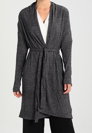 Strickjacke - mottled dark grey