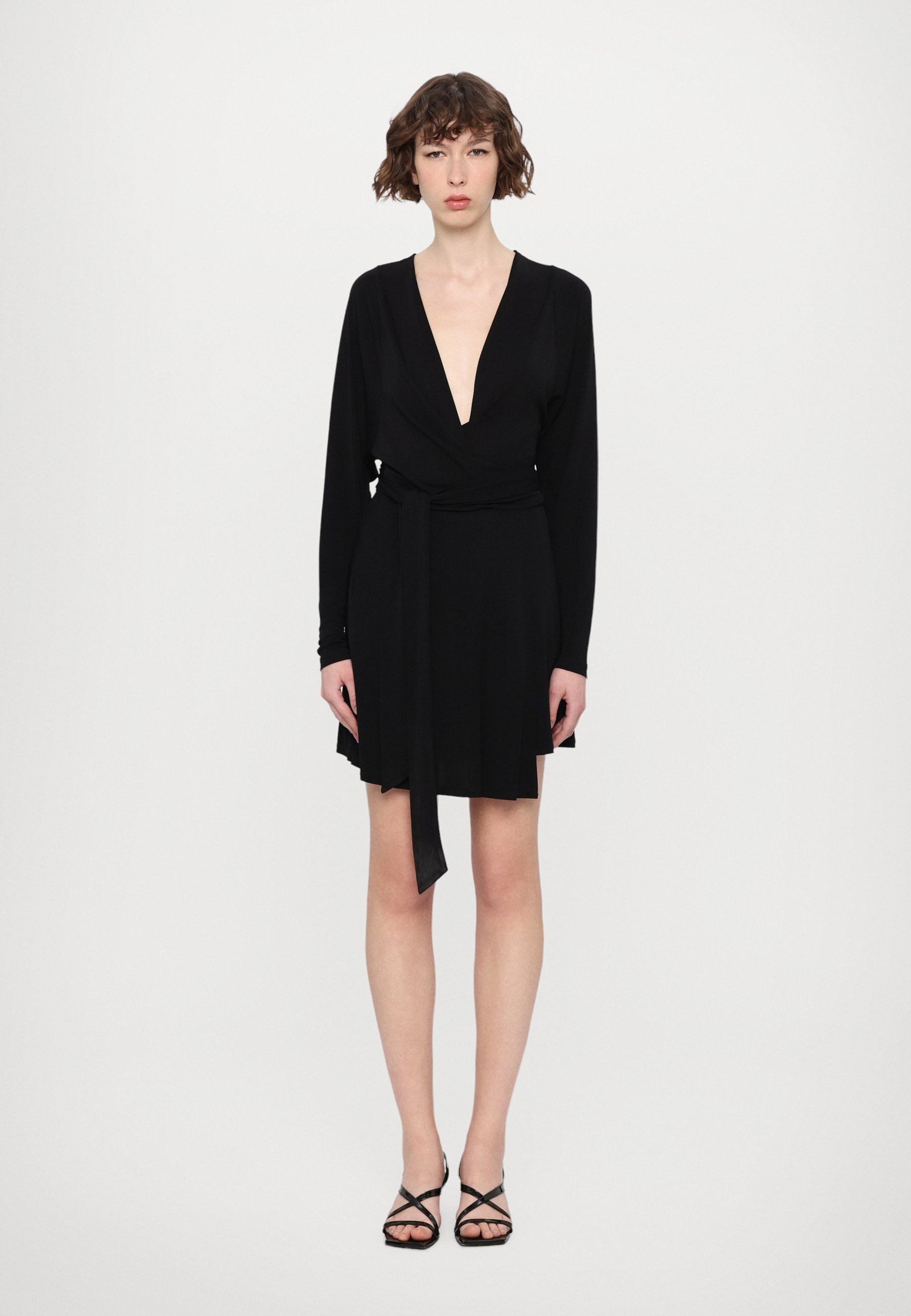 L’aubeblanc Tweed Wrap Dress Black look-6-onyx-metallic-tweed-