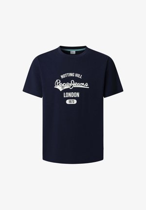 Pepe Jeans, PEPE JEANS PRINT T-SHIRT JIMMY TEE - Trükipildiga T-särk - deep sea blue