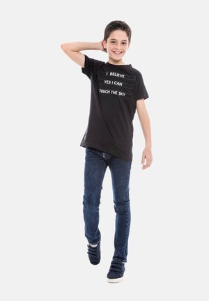 COL ROND NALISTO - T-shirt imprimé - noir