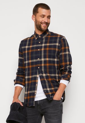 DEAN CHECK - Overhemd - tobacco