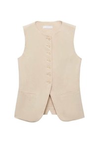 WITH BUTTONS - Weste - beige