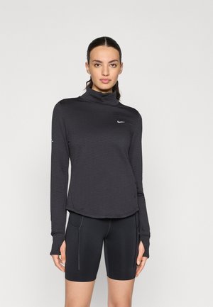 SWIFT TOP - Tops ar garām piedurknēm - black/reflective silver-coloured