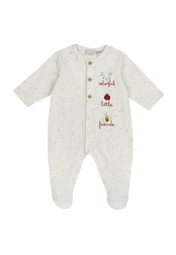 FRONT AND LEG OPENING - Strampler - beige