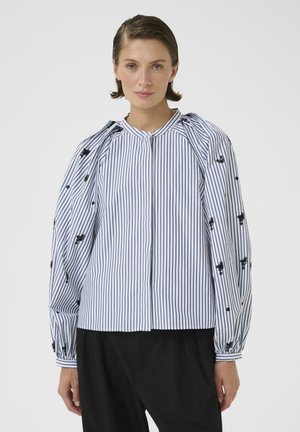 Blúzka - ombre blue stripe