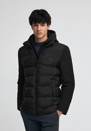 PADDED WITH REMOVIBLE HOODED - Vinterjakker - black