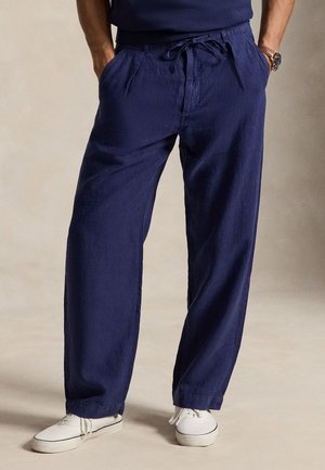 Polo Ralph Lauren, LATEEF RELAXED FIT PLEATED LINEN PANT - Pantaloni - newport navy