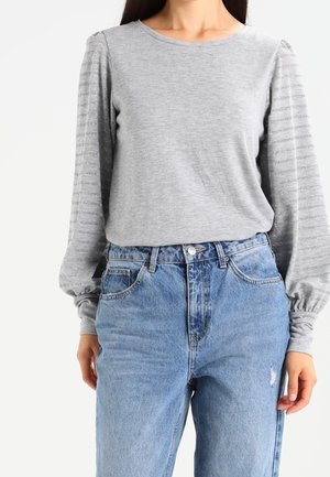 T-shirt à manches longues - mottled light grey