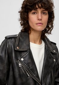 s.Oliver Lederjacke - schwarz