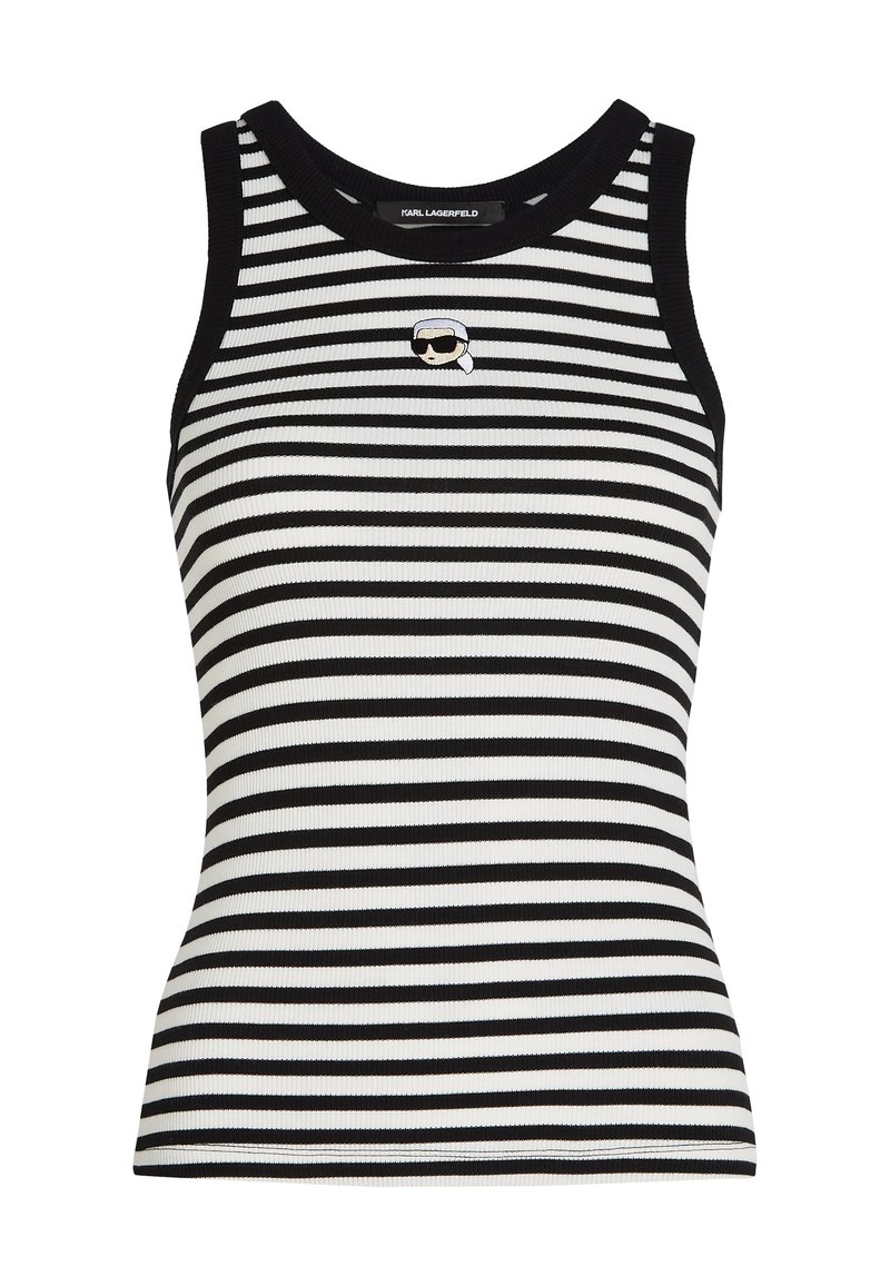 KARL LAGERFELD IKON TANK - Top - cannoli cream/black/nero - Zalando.it
