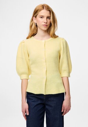 Pieces SILLY PUFF NOOS BC - Chaqueta de punto - pale banana melange