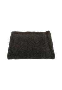 Cuscino rettangolare in feltro grigio scuro, texture morbida, superficie uniforme con lievi variazioni, senza motivi visibili o dettagli hardware.