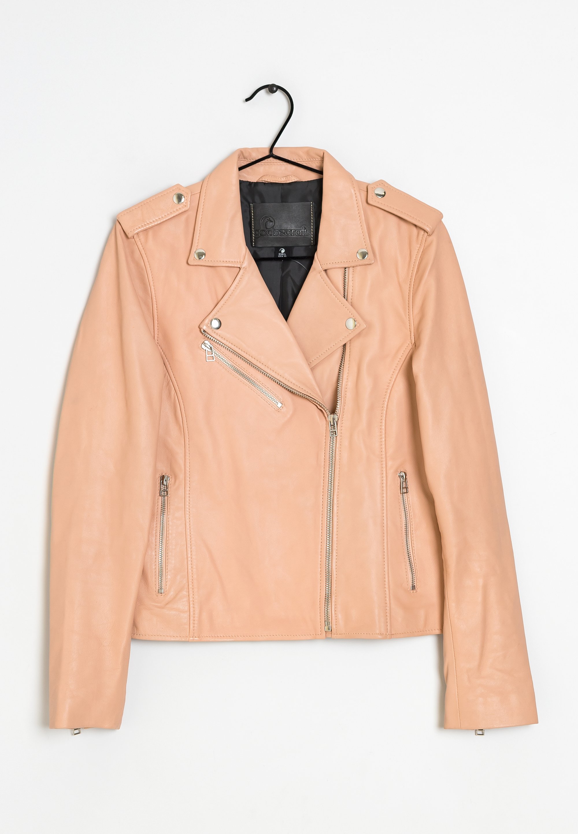 Goosecraft Faux leather jacket pink (Pre-owned) Zalando