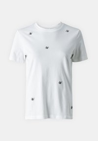 T-shirt Femme Only à Fleurs - 100% Polyester, Col V, Tailles XS à XL, Neuf Avec étiquettes