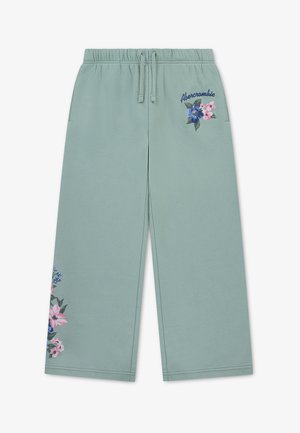 Abercrombie & Fitch, FLORAL BAGGY - Долнище на анцуг - iceberg green