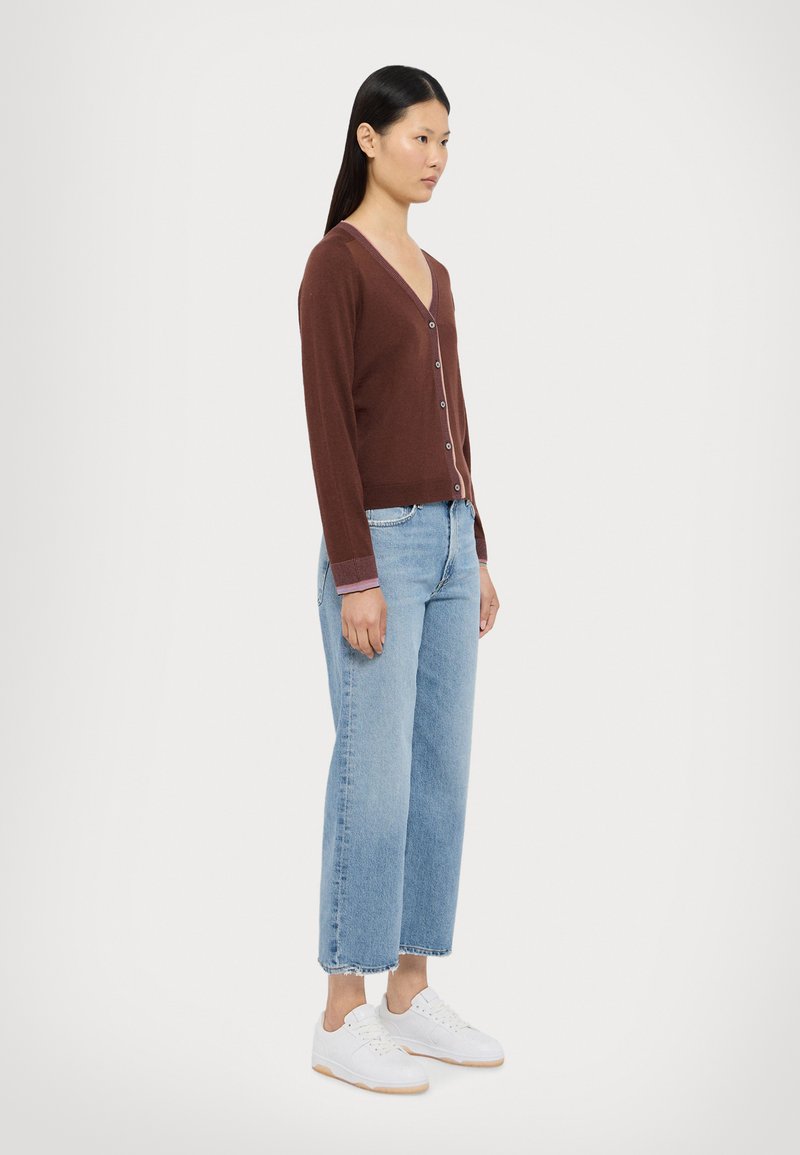 PS Paul Smith WOMENS BUTTON THROUGH - Casaco de malha - brown