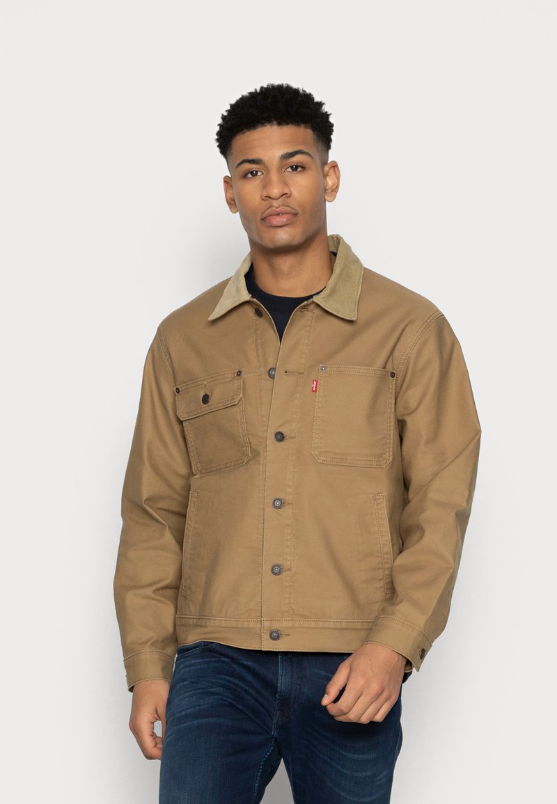 Levi's® STOCK TRUCKER UNISEX Jeansjacke ochre/braun Zalando.de
