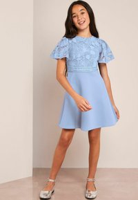 Lipsy FLUTTER SLEEVE REGULAR FIT - Koktélruha / Partiruha - light blue