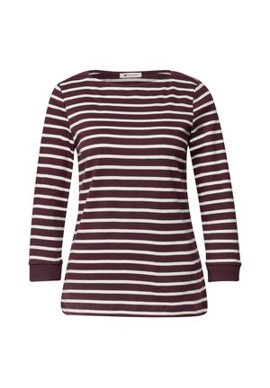 Street One, 3/4-ARM SHIRT MIT BOAT NECK UND STREIFEN - Longsleeve - rustic rouge
