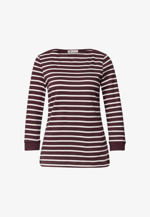 Street One, 3/4-ARM SHIRT MIT BOAT NECK UND STREIFEN - Longsleeve - rustic rouge
