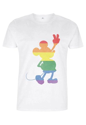 MICKEY CLASSIC LOVE IS LOVE PRIDE MICKEY UNISEX - Print T-shirt - white