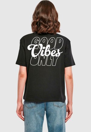 WORDING  - Print T-shirt - black