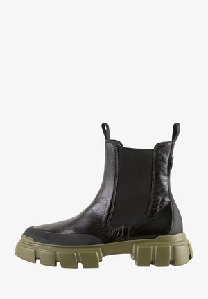 Ankle boots - schwarz khaki